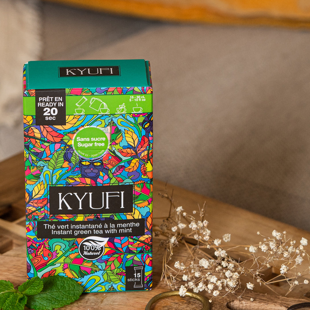 KYUFI Instant Mint Green Tea - Sugar Free