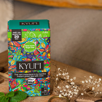 KYUFI Instant Mint Green Tea - Sugar Free